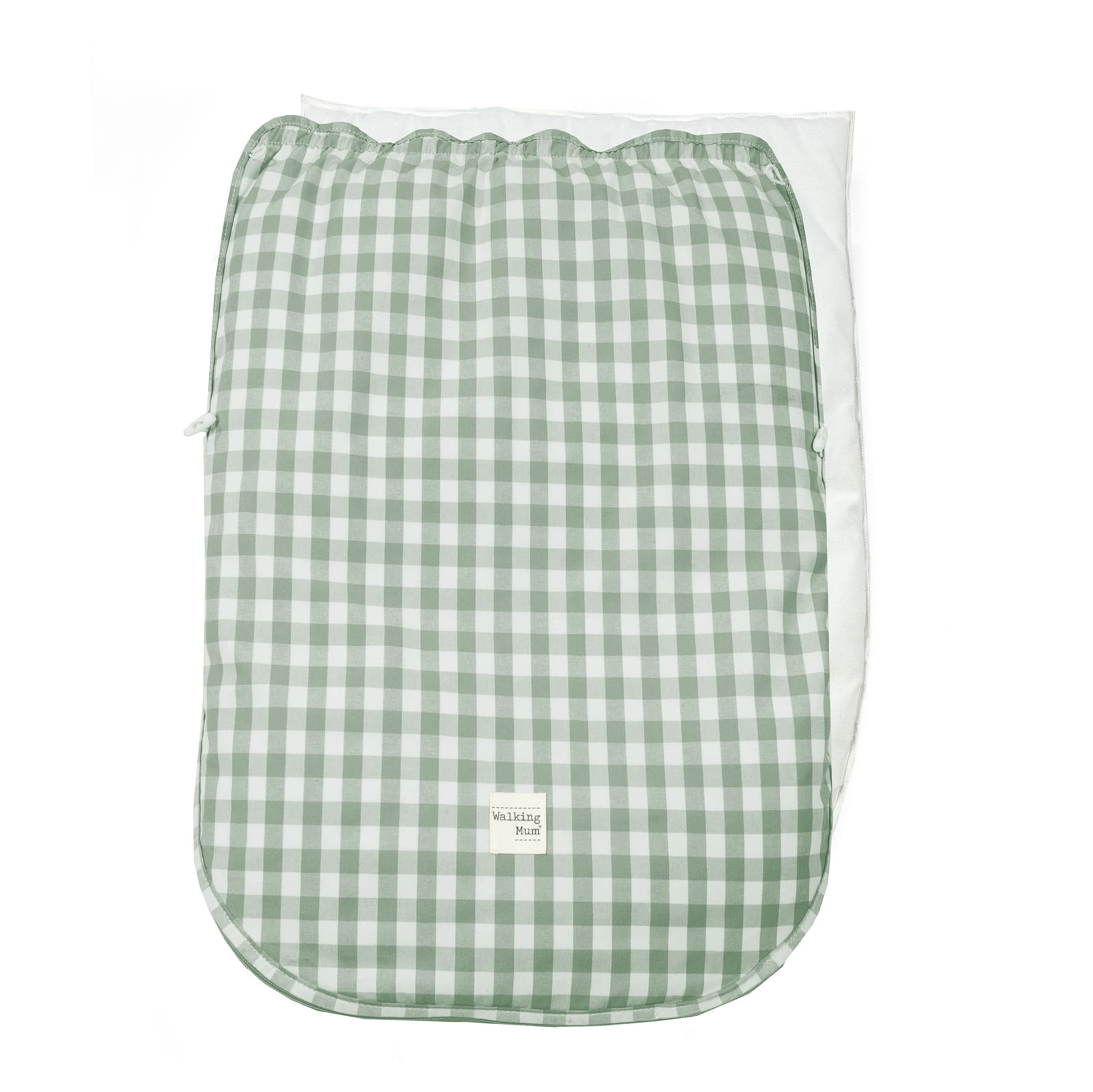 Saco para silla de paseo sacks verde con algodon blanco estrellas verdes -  Mimitos Home