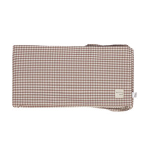 TOUR DE LIT 120X60 CM PRALINÉ VICHY/RAYURES MOKA