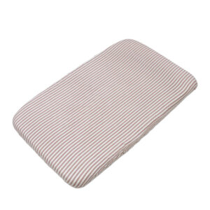 DRAP-HOUSSE POUR BERCEAU 120X60 CM PRALINÉ RAYURES MOKA
