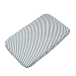 DRAP-HOUSSE POUR BERCEAU 120X60 CM PRALINÉ RAYURES MATCHA