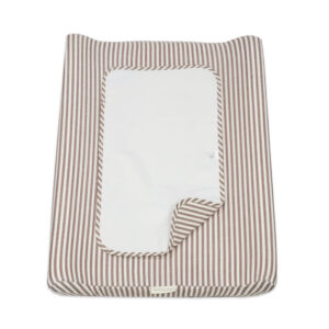 MATELAS À LANGER AVEC HOUSSE HOME PRALINÉ RAYURES MOKA