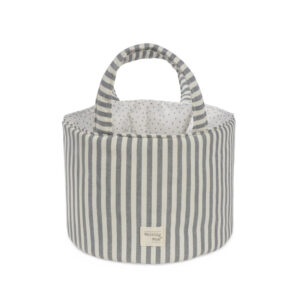 PANIER DE RANGEMENT PRALINÉ RAYURES MATCHA